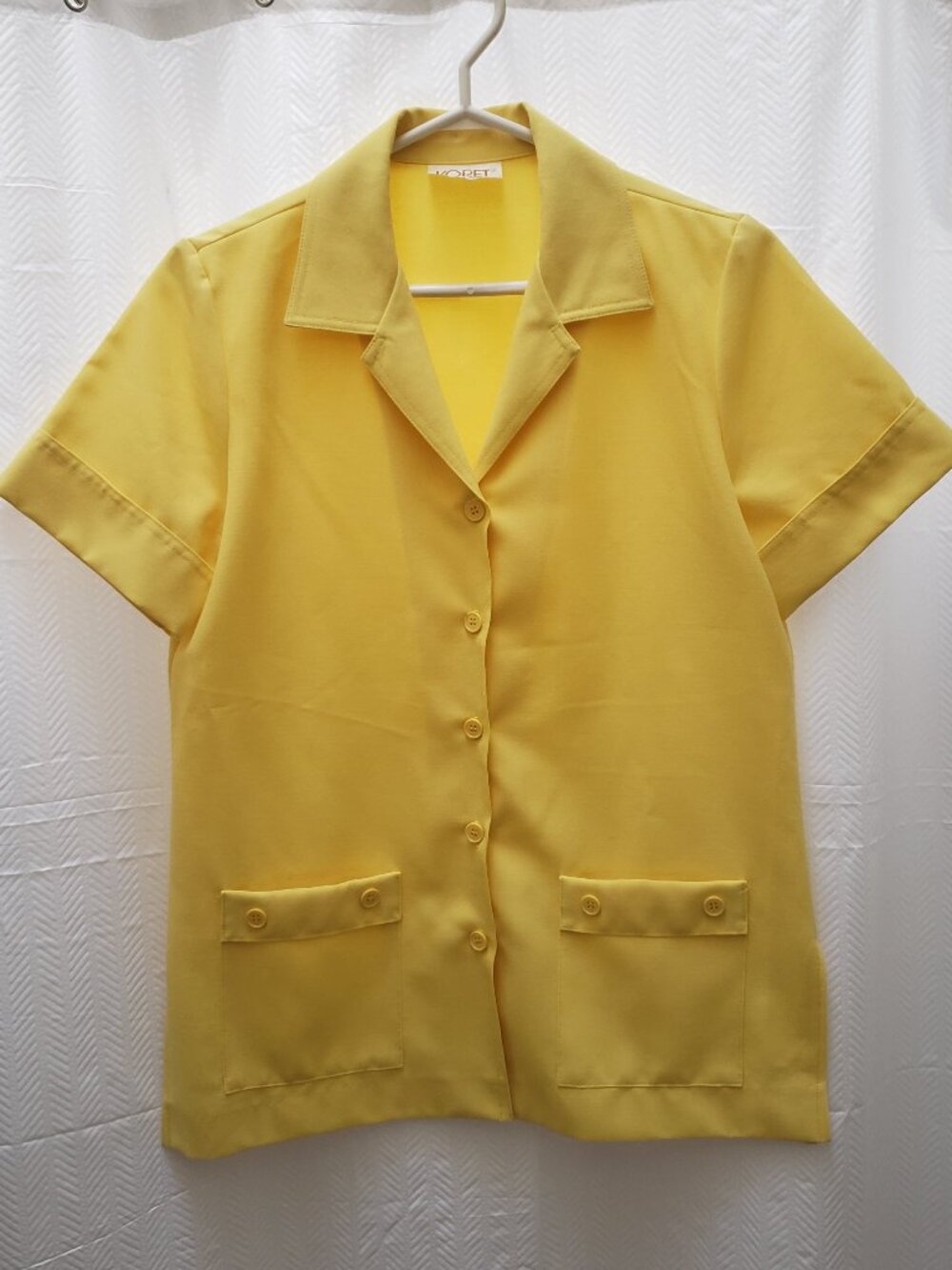 Vintage Lemon Yellow Buttondown Blouse, Koret